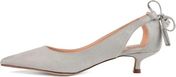 Journee Collection Women's Bindi Pointed Toe Kitten Heel Pumps Pink - Image 7
