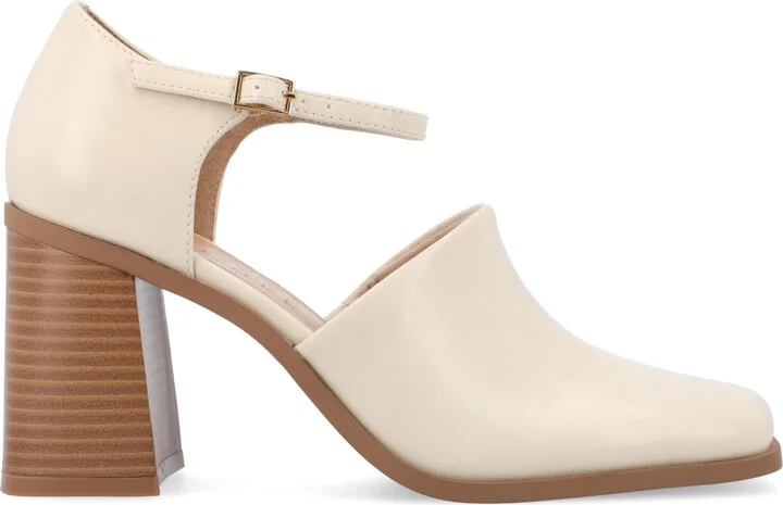 Journee Collection Women's Bobby Block Heel Square Toe Pumps - Image 2