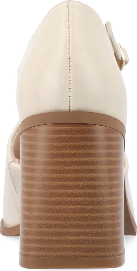Journee Collection Women's Bobby Block Heel Square Toe Pumps - Image 3