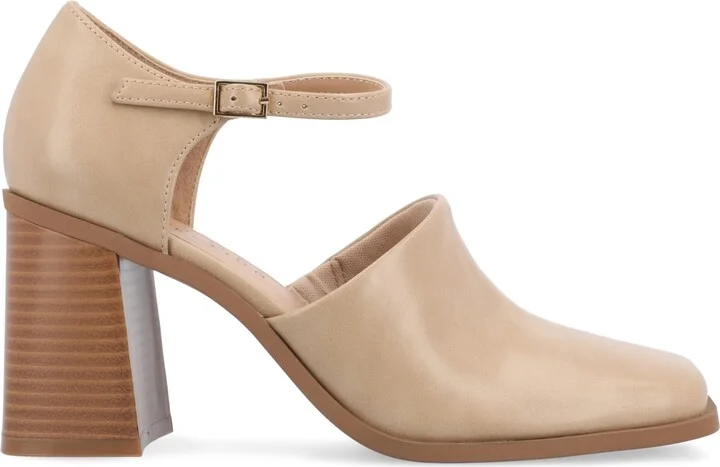 Journee Collection Women's Bobby Block Heel Square Toe Pumps - Image 6