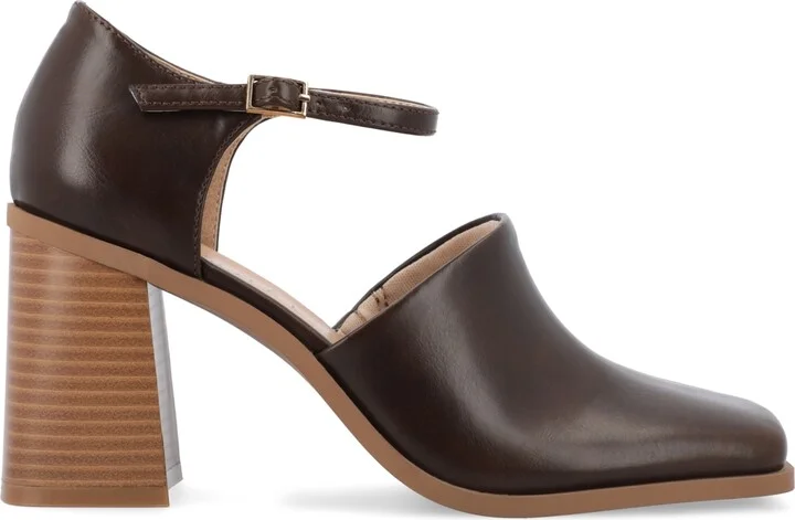 Journee Collection Women's Bobby Block Heel Square Toe Pumps - Image 10