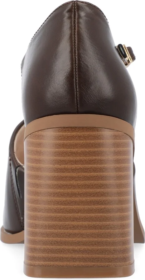 Journee Collection Women's Bobby Block Heel Square Toe Pumps - Image 11