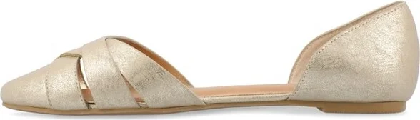Journee Collection Women's Brandee Slip On Almond Toe Ballet Flats Animal - Image 3