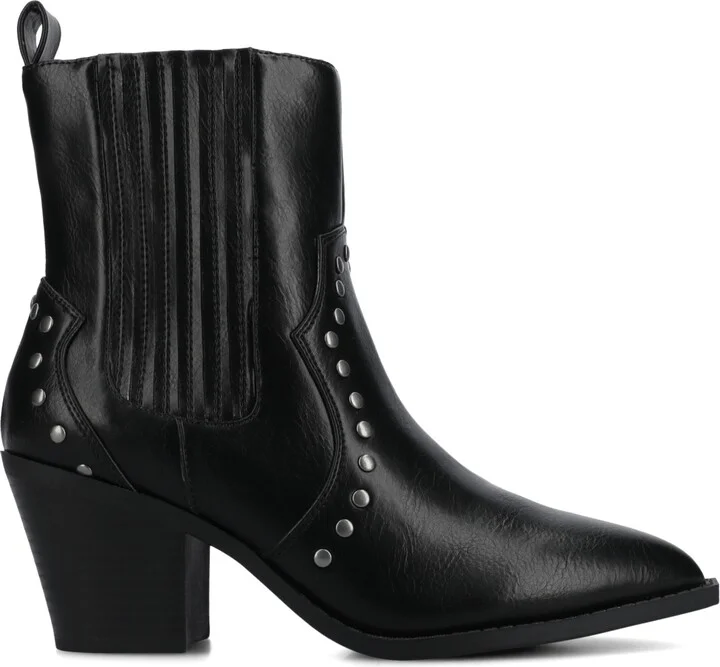 Journee Collection Women's Braylee Western Studded Ankle Booties - Image 2