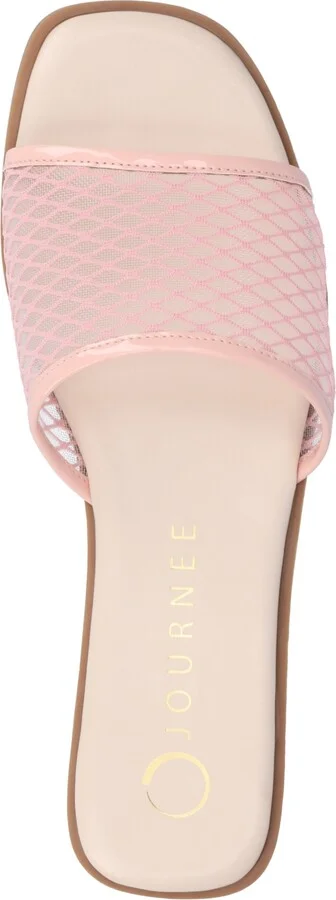 Journee Collection Women's Breckley Mesh Slide Flat Sandals - Image 4