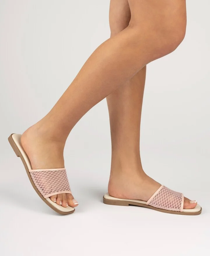 Journee Collection Women's Breckley Mesh Slide Flat Sandals - Image 6