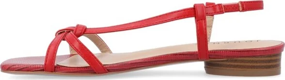 Journee Collection Women's Bridget Sling Back Low Block Heel Sandals Taupe - Image 4