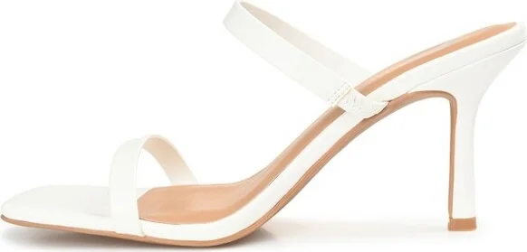 Journee Collection Women's Brie Open Toe Mid Stiletto Pumps Off White - Image 2