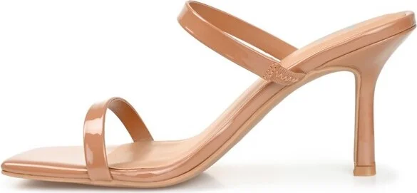 Journee Collection Women's Brie Open Toe Mid Stiletto Pumps Off White - Image 3