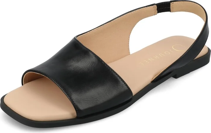 Journee Collection Women's Brinsley Slingback Flat Sandals