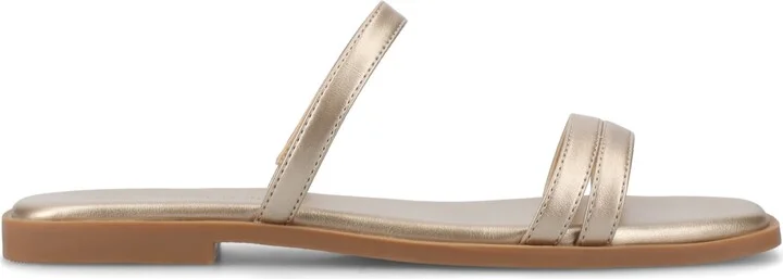 Journee Collection Women's Brisa Multi Strap Slip On Flat Sandals - Image 11