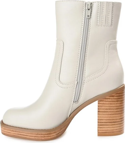 Journee Collection Womens Brittany Tru Comfort Foam Inside Zip Platform Booties Grey 11 - Image 2