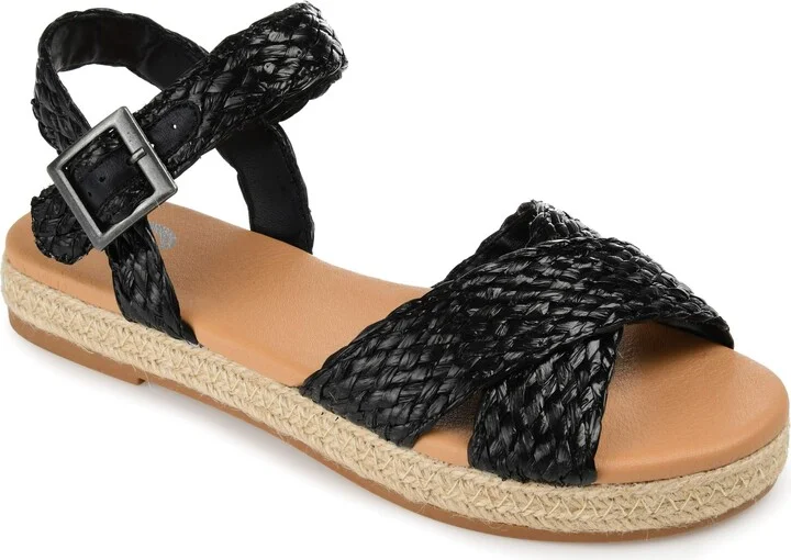 Journee Collection Womens Brooke Sandal Black 7 M