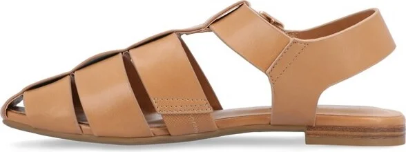 Journee Collection Women's Cailinna Caged Buckle Square Toe Flats Ivory - Image 5