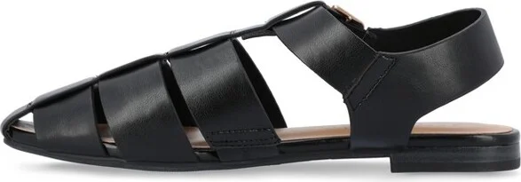 Journee Collection Women's Cailinna Caged Buckle Square Toe Flats Ivory - Image 7