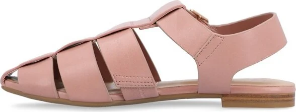 Journee Collection Women's Cailinna Caged Buckle Square Toe Flats Ivory - Image 8
