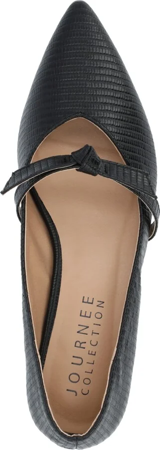 Journee Collection Women's Cait Bow Mary Jane Pointed Toe Flats - Image 4