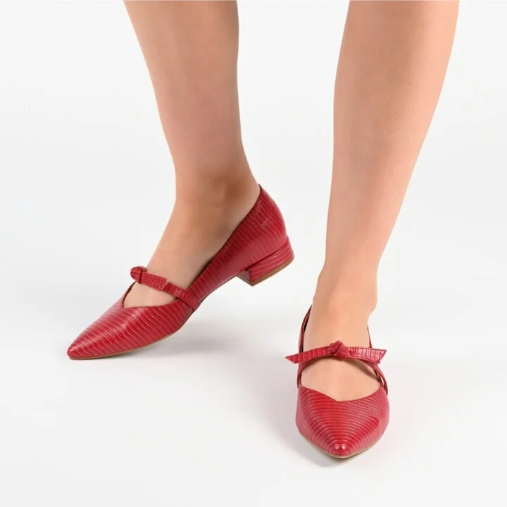 Journee Collection Women's Cait Bow Mary Jane Pointed Toe Flats - Image 6