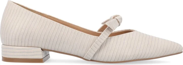 Journee Collection Women's Cait Bow Mary Jane Pointed Toe Flats - Image 7