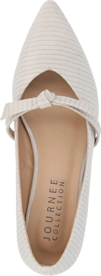 Journee Collection Women's Cait Bow Mary Jane Pointed Toe Flats - Image 9