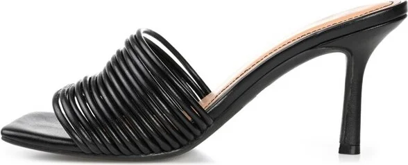 Journee Collection Women's Calliope Open Toe High Stiletto Pumps Brown - Image 6
