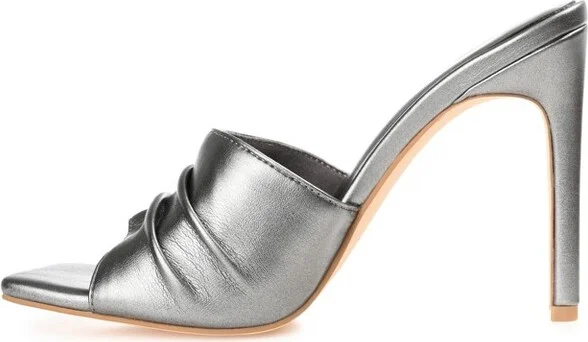 Journee Collection Women's Camber Open Toe High Stiletto Pumps Green - Image 8