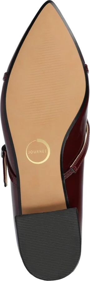 Journee Collection Women's Camby Crisscross Strap Pointed Toe Dress Flats - Patent, Black - Image 9