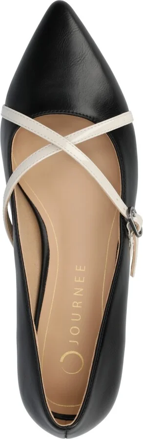 Journee Collection Women's Camby Crisscross Strap Pointed Toe Flats - Image 4