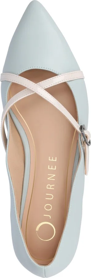 Journee Collection Women's Camby Crisscross Strap Pointed Toe Flats - Image 9