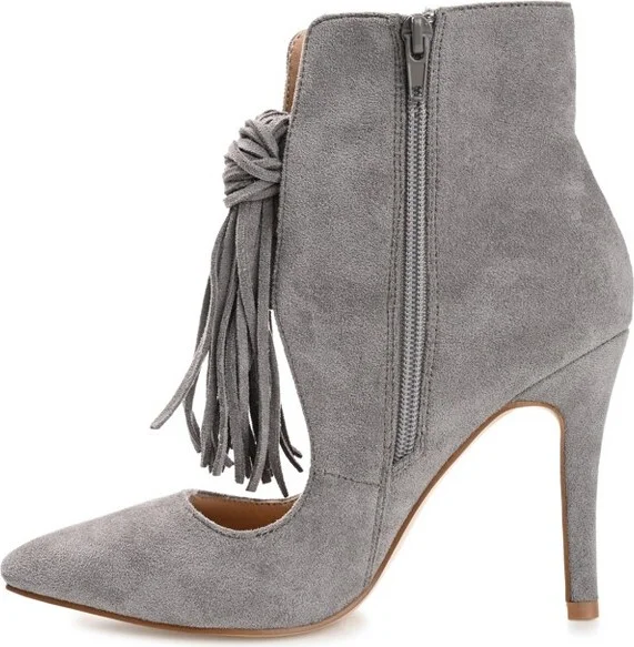 Journee Collection Women's Cameron Pointed Toe Stiletto Ankle Booties Navy W - Image 4
