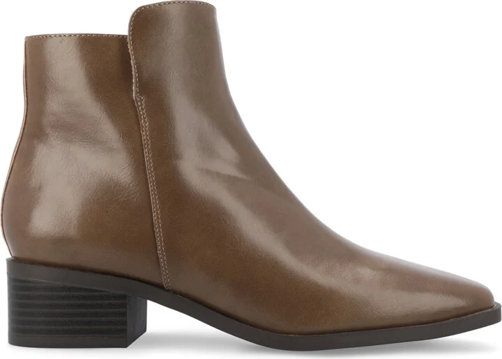 Journee Collection Women's Cappri Block Heel Square Toe Ankle Booties - Image 6