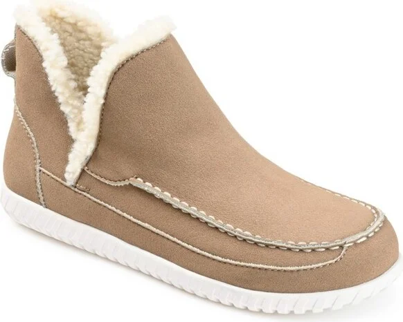 Journee Collection Womens Capreece Tru Comfort Foam Slip On Moccasin Round Toe Slippers Brown 6