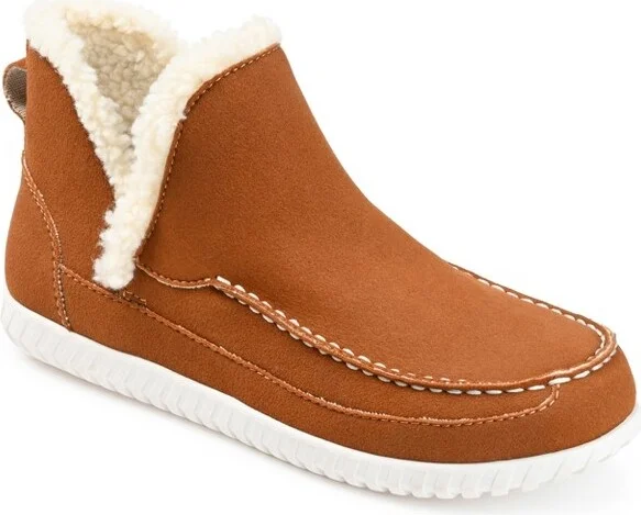 Journee Collection Womens Capreece Tru Comfort Foam Slip On Moccasin Round Toe Slippers Brown 7