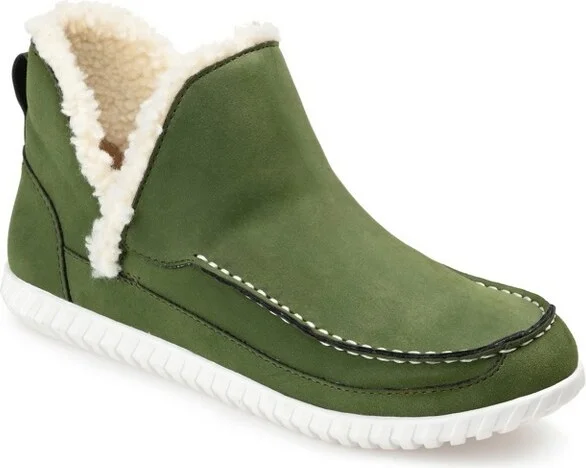 Journee Collection Womens Capreece Tru Comfort Foam Slip On Moccasin Round Toe Slippers Green 7