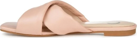 Journee Collection Women's Carlotta Slide Flat Sandals Blush - Image 2