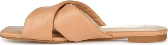 Journee Collection Women's Carlotta Slide Flat Sandals Blush - Image 5