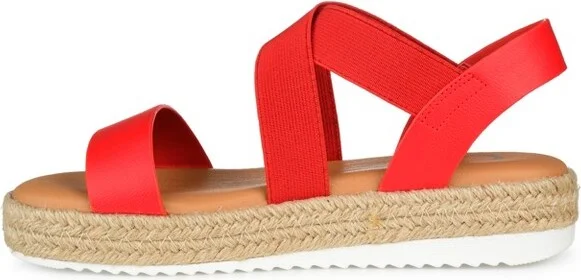 Journee Collection Women's Caroline Espadrille Sliver Wedge Sandals Black - Image 3