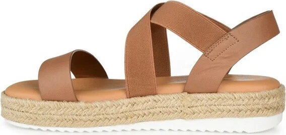 Journee Collection Women's Caroline Espadrille Sliver Wedge Sandals Black - Image 5