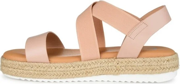 Journee Collection Women's Caroline Espadrille Sliver Wedge Sandals Black - Image 6