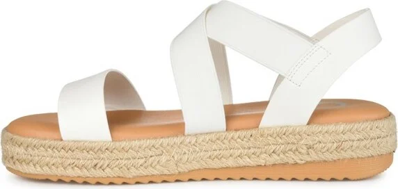 Journee Collection Women's Caroline Espadrille Sliver Wedge Sandals Black - Image 7