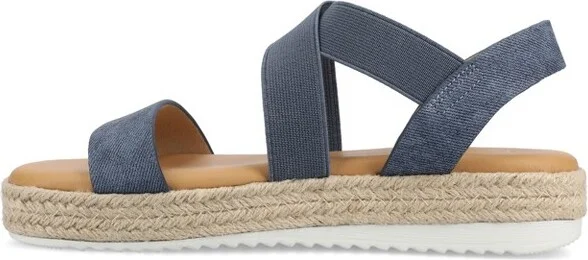 Journee Collection Women's Caroline Espadrille Sliver Wedge Sandals Black - Image 9