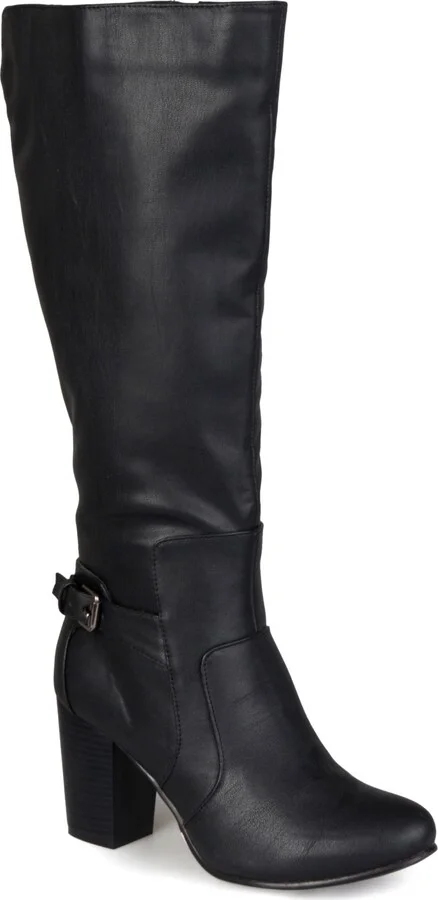 Journee Collection Women's Carver Block Heel Knee High Boots