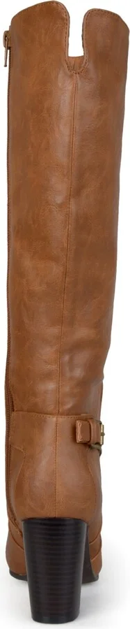 Journee Collection Women's Carver Wide Calf Block Heel Knee High Boots - Image 4