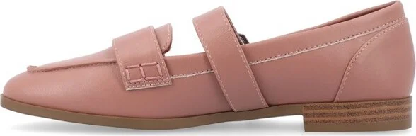 Journee Collection Women's Caspian Flats Brown/Suede - Image 4