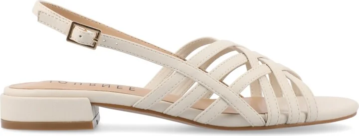 Journee Collection Women's Cassandra Woven Slingback Flat Sandals - Image 10