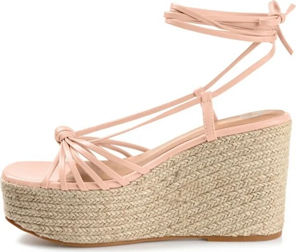 Journee Collection Womens Catalinn Tru Comfort Foam Espadrille Platform Sandals Pink 10 - Image 2
