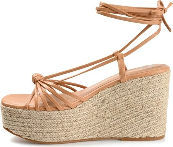 Journee Collection Womens Catalinn Tru Comfort Foam Espadrille Platform Sandals Tan 9 - Image 2
