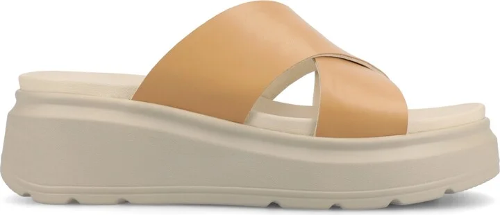 Journee Collection Women's Cathie Crisscross Platform Wedge Sandals - Image 7