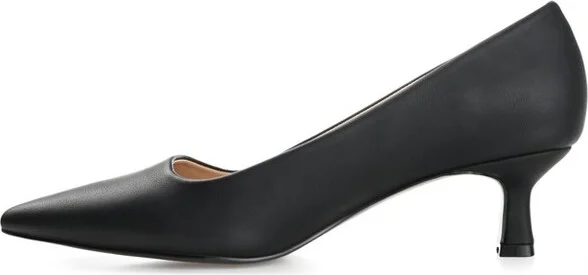 Journee Collection Women's Celica Slip On Kitten Heel Pointed Toe Pumps Blush - Image 7