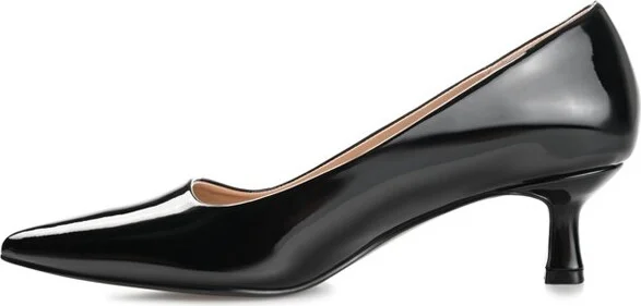Journee Collection Women's Celica Slip On Kitten Heel Pointed Toe Pumps Blush - Image 9